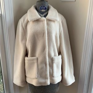 Rebecca Minkoff Harley Sherpa Jacket medium cream NWT